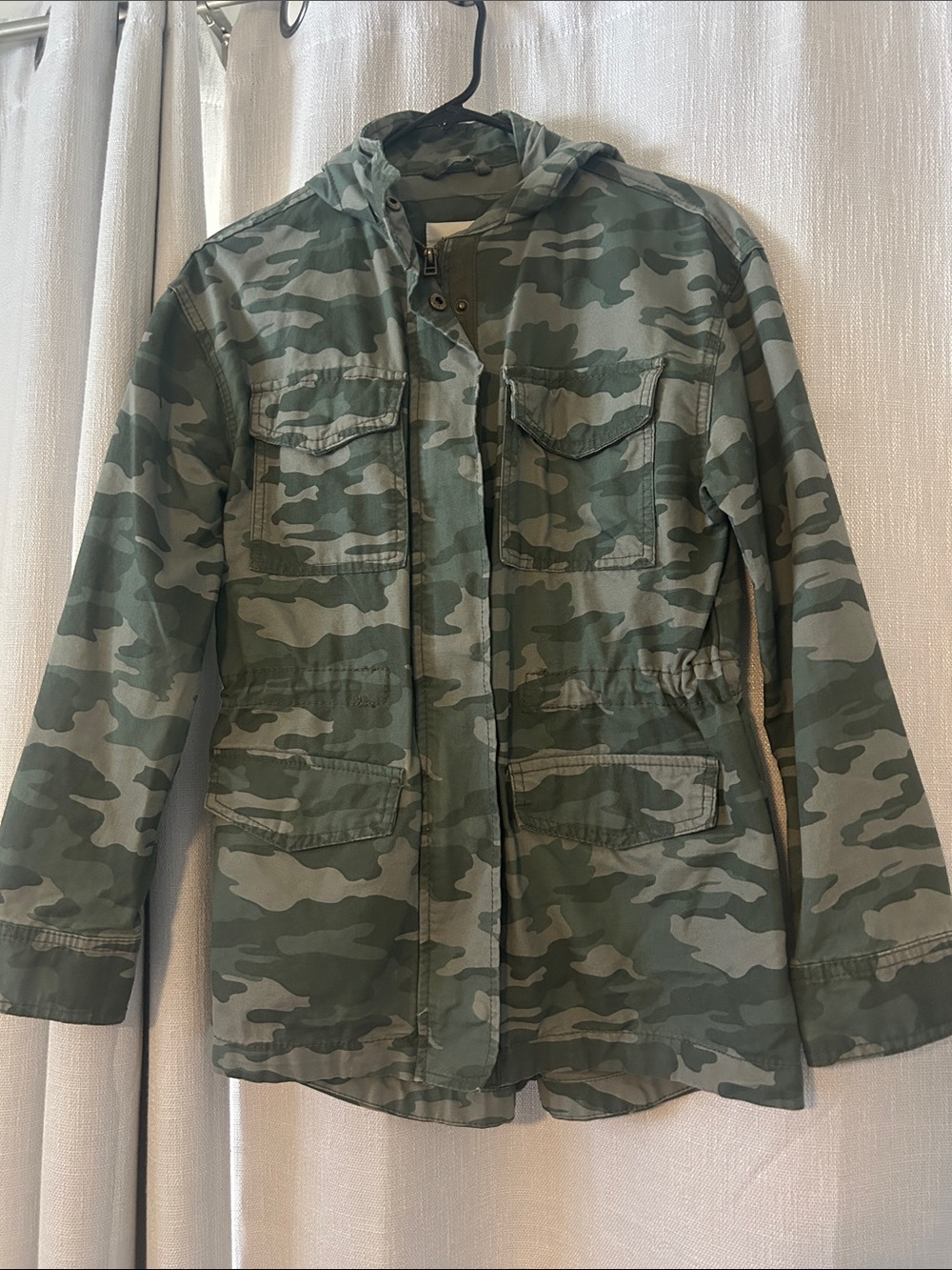 Camo Hooded Utility Jacket